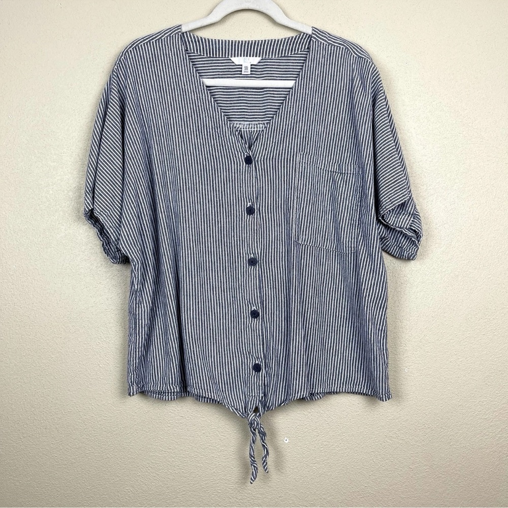 Time and Tru Short Sleeve Blouse Size XXL